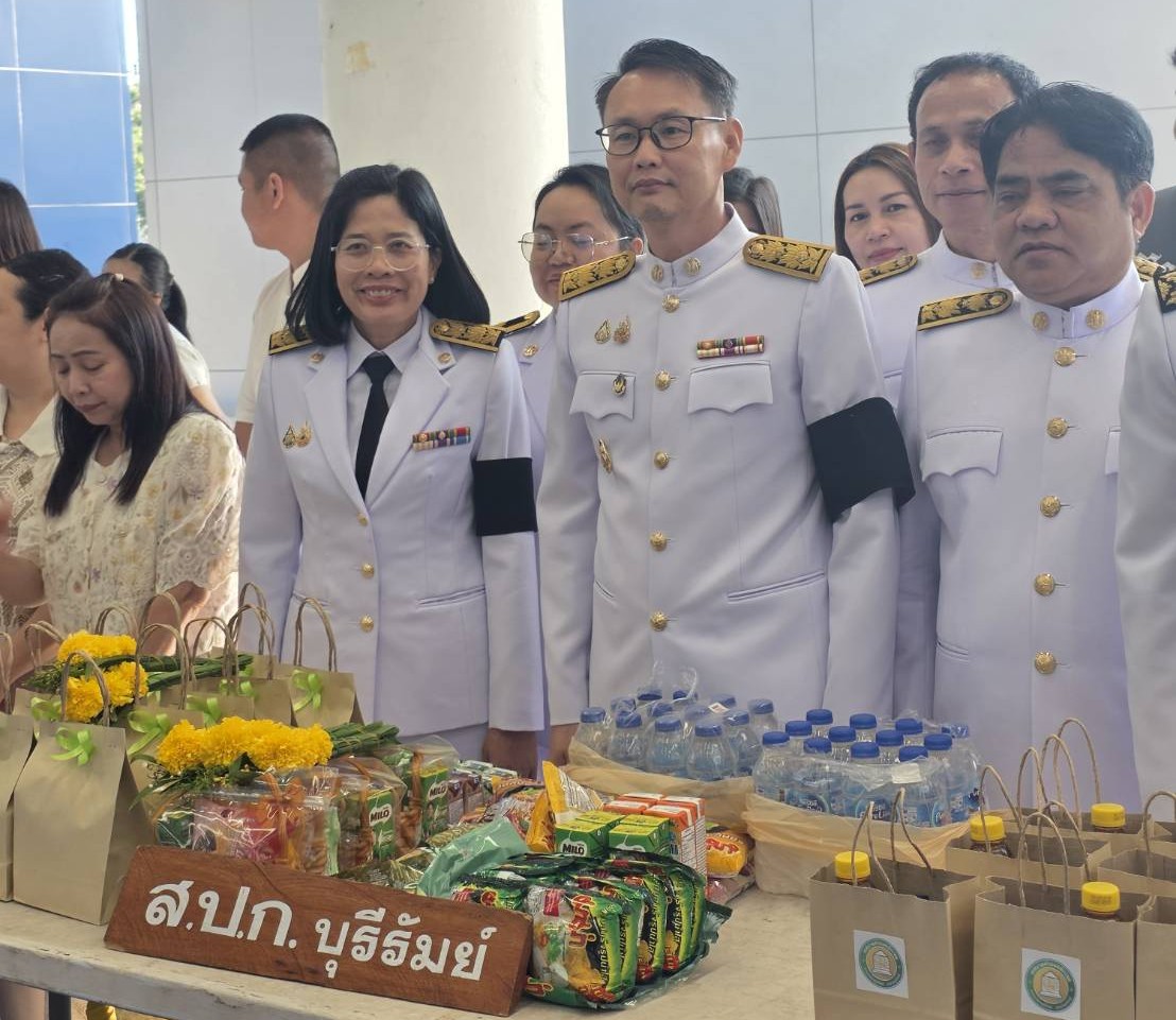 title - วันที่ 6 เมษายน 2569 นายประเสริฐ กาญจนเกียรติกุล ปฏิรูปที่ดินจังหวัดบุรีรัมย์ พร้อมด้วยเจ้าหน้าที่ ส.ป.ก.บุรีรัมย์ ร่วมรัฐพิธีวันที่ระลึก 